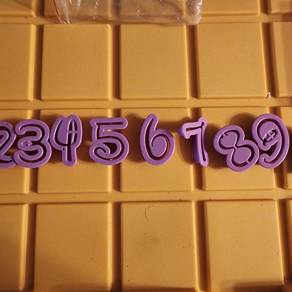 Purple Number Cookie Cutters